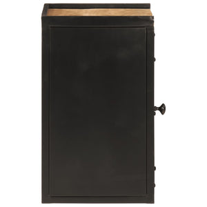 vidaXL Bathroom Cabinet 40x30x50 cm Iron and Solid Wood Mango