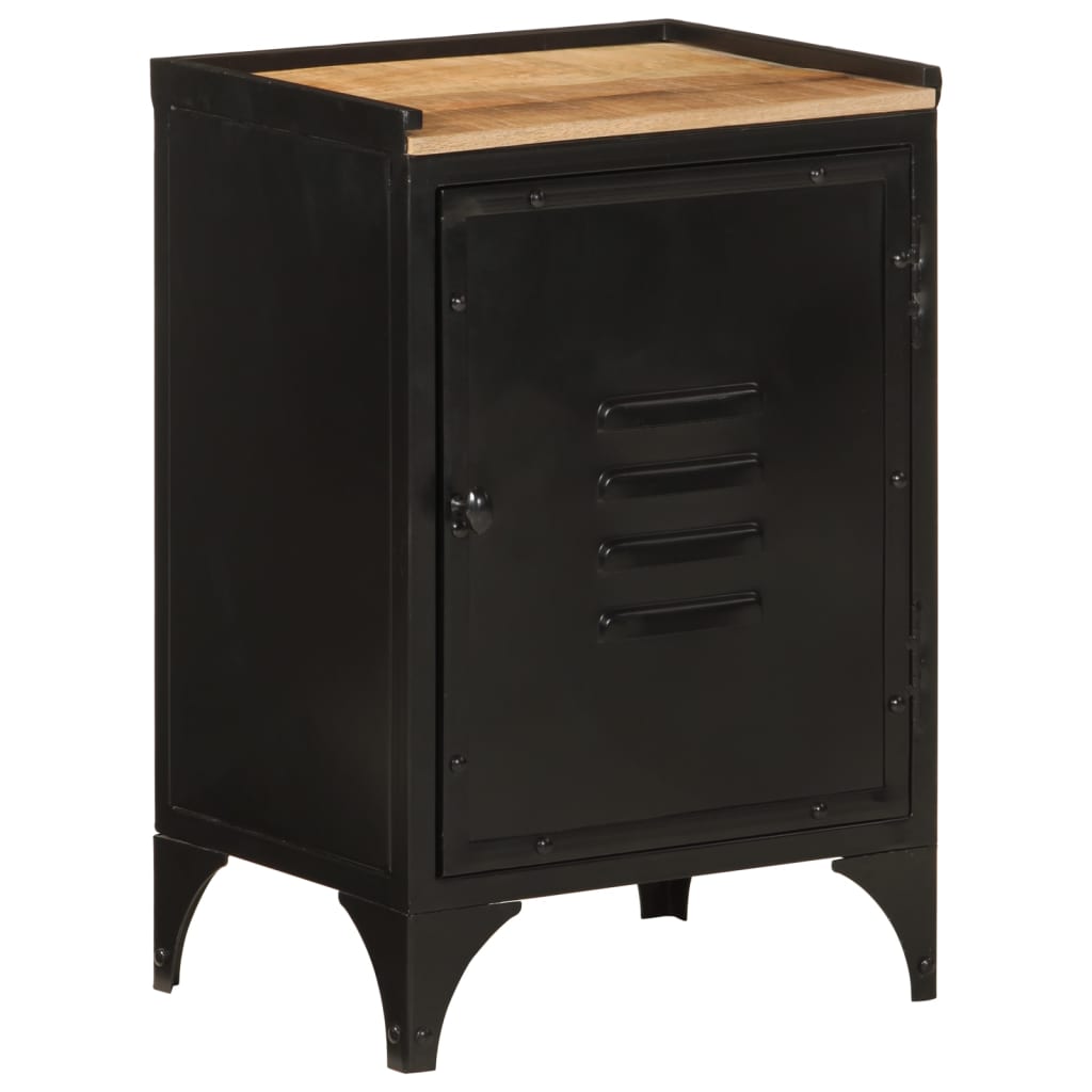 vidaXL Bathroom Cabinet 40x30x60 cm Iron and Solid Wood Mango