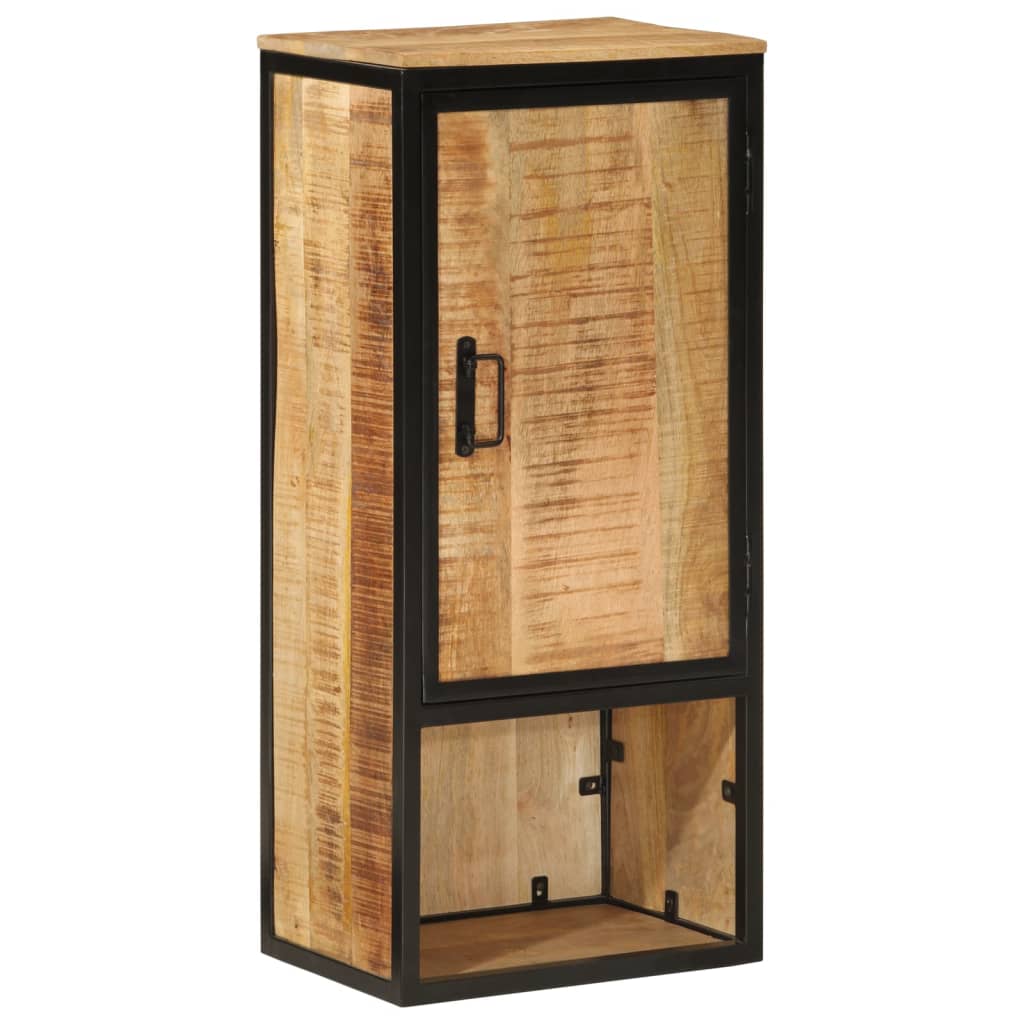 vidaXL Bathroom Cabinet 40x27x90 cm Solid Wood Mango and Iron