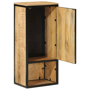 vidaXL Bathroom Cabinet 40x27x90 cm Solid Wood Mango and Iron