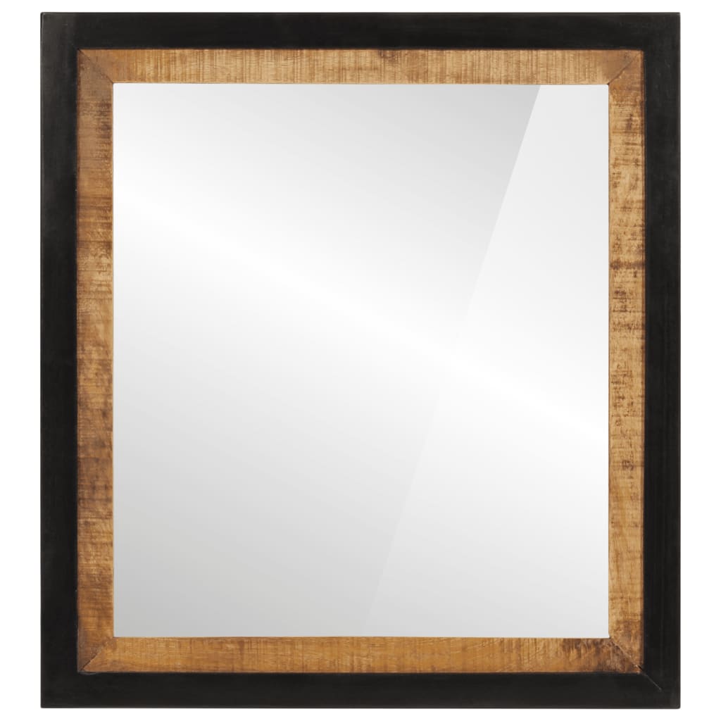 vidaXL Bathroom Mirror 55x1x60 cm Glass and Solid Wood Mango