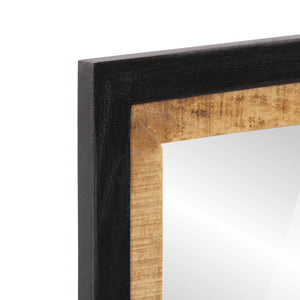 vidaXL Bathroom Mirror 55x1x60 cm Glass and Solid Wood Mango