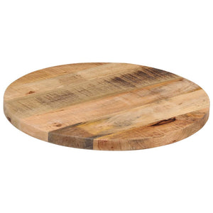 vidaXL Table Top Ø 50x2.5 cm Round Solid Wood Rough Mango