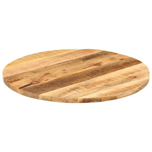 vidaXL Table Top Ø 80x2.5 cm Round Solid Wood Rough Mango