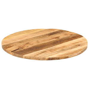 vidaXL Table Top Ø 90x3.8 cm Round Solid Wood Rough Mango