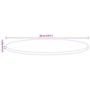 vidaXL Table Top Ø 50x1.5 cm Round Solid Wood Reclaimed