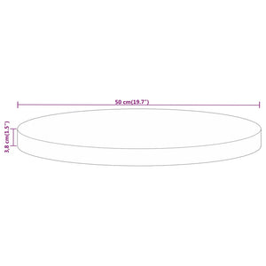 vidaXL Table Top Ø 50x3.8 cm Round Solid Wood Mango