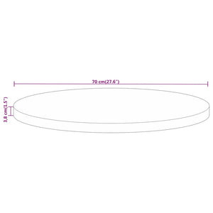 vidaXL Table Top Ø 70x3.8 cm Round Solid Wood Mango