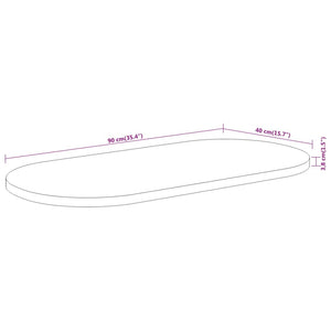 vidaXL Table Top 90x40x3.8 cm Oval Solid Wood Acacia