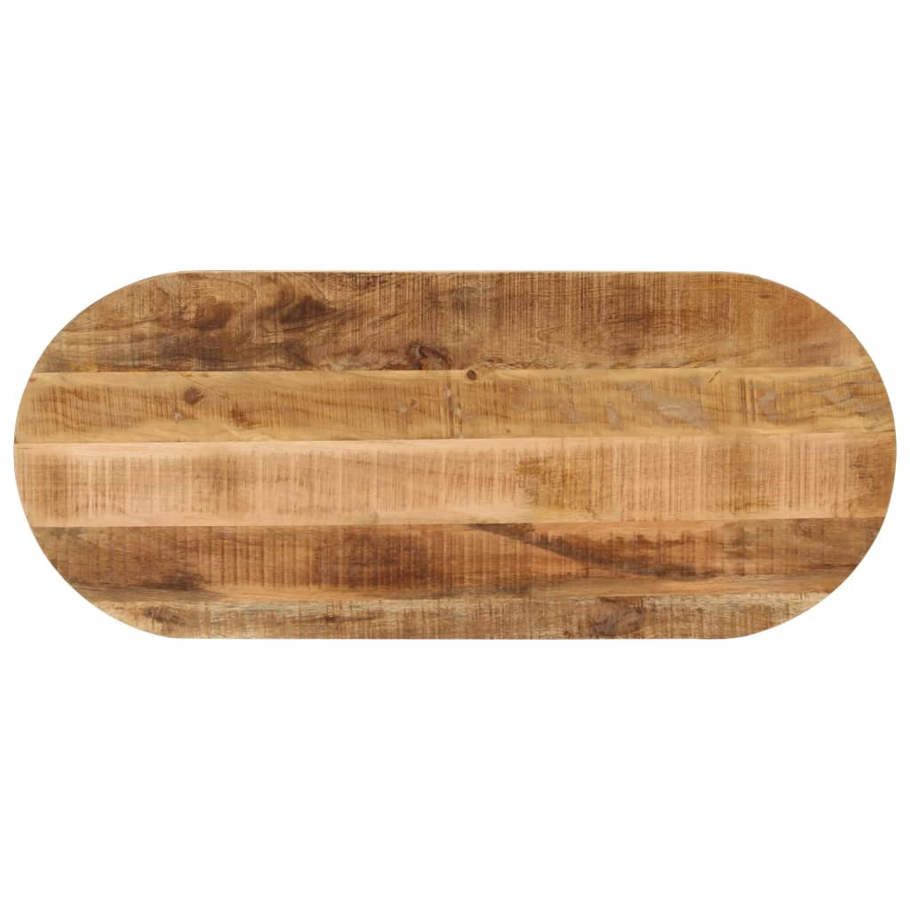 vidaXL Table Top 90x40x2.5 cm Oval Solid Wood Rough Mango