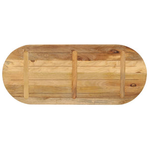 vidaXL Table Top 110x40x2.5 cm Oval Solid Wood Rough Mango