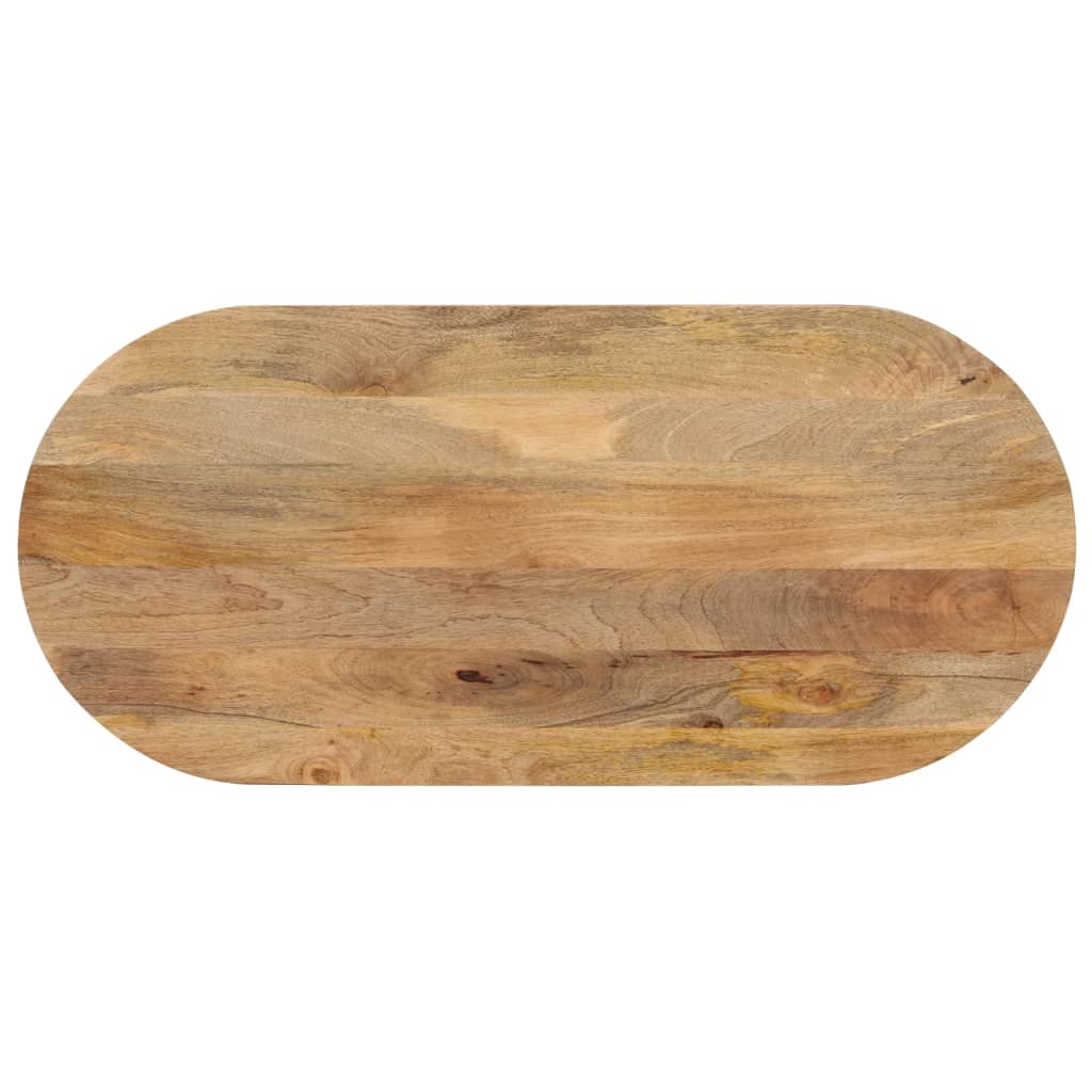 vidaXL Table Top 90x40x2.5 cm Oval Solid Wood Mango