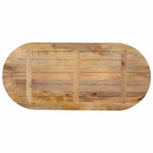 vidaXL Table Top 90x40x2.5 cm Oval Solid Wood Mango