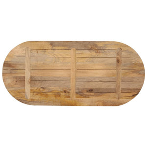 vidaXL Table Top 100x40x2.5 cm Oval Solid Wood Mango