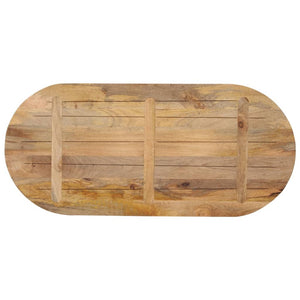 vidaXL Table Top 110x50x2.5 cm Oval Solid Wood Mango