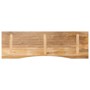 vidaXL Desk Top with Curve 160x50x2.5 cm Solid Wood Rough Mango