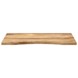 vidaXL Desk Top with Curve 90x60x2.5 cm Solid Wood Rough Mango