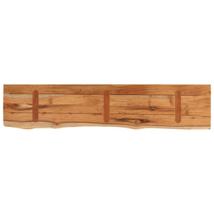 vidaXL Wall Shelf 90x20x2.5 cm Rectangular Solid Wood Acacia Live Edge