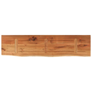 vidaXL Wall Shelf 120x30x2.5 cm Rectangular Solid Wood Acacia Live Edge