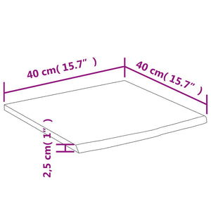 vidaXL Wall Shelf 40x40x2.5 cm Square Solid Wood Acacia Live Edge