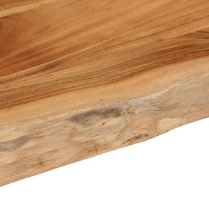 vidaXL Table Top 110x40x2.5 cm Rectangular Solid Wood Acacia Live Edge