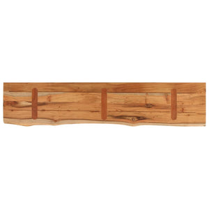 vidaXL Wall Shelf 110x20x3.8 cm Rectangular Solid Wood Acacia Live Edge