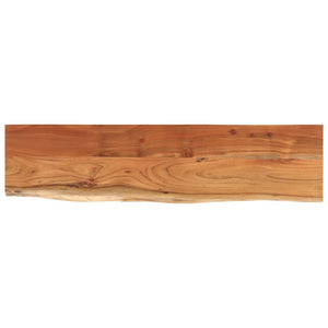 vidaXL Wall Shelf 120x30x3.8 cm Rectangular Solid Wood Acacia Live Edge