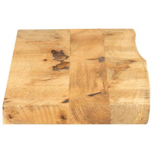 vidaXL Table Top 110x20x2.5 cm Live Edge Solid Wood Rough Mango