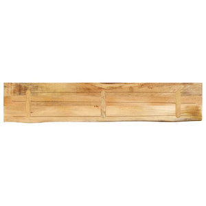 vidaXL Table Top 140x40x2.5 cm Live Edge Solid Wood Rough Mango