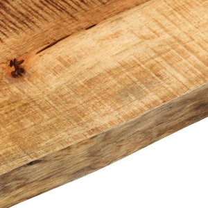 vidaXL Table Top 160x30x3.8 cm Live Edge Solid Wood Rough Mango