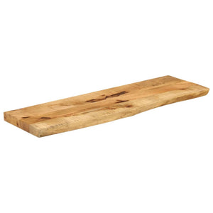 vidaXL Table Top 110x40x3.8 cm Live Edge Solid Wood Rough Mango