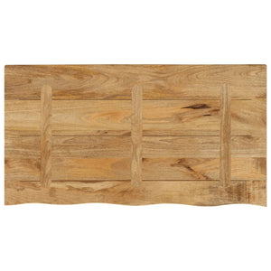 vidaXL Table Top 100x60x3.8 cm Live Edge Solid Wood Rough Mango