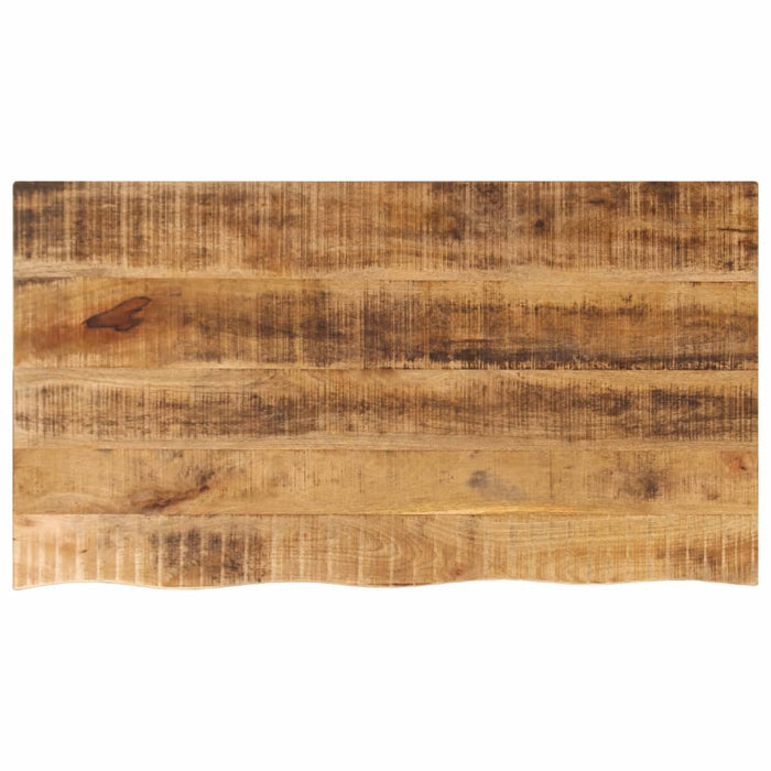 vidaXL Table Top 110x60x3.8 cm Live Edge Solid Wood Rough Mango