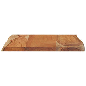 vidaXL Table Top 70x60x2.5 cm Rectangular Solid Wood Acacia Live Edge