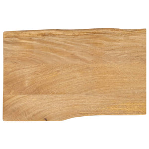 vidaXL Table Top 50x40x2.5 cm Live Edge Solid Wood Mango