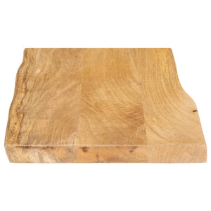 vidaXL Table Top 60x40x2.5 cm Live Edge Solid Wood Mango