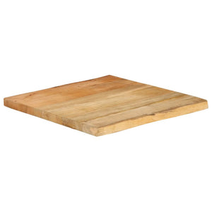 vidaXL Table Top 80x80x2.5 cm Live Edge Solid Wood Mango