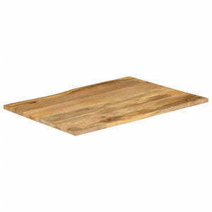 vidaXL Table Top 110x80x2.5 cm Live Edge Solid Wood Mango