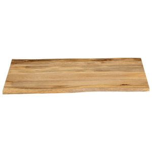 vidaXL Table Top 110x80x2.5 cm Live Edge Solid Wood Mango