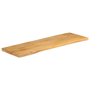 vidaXL Table Top 110x40x3.8 cm Live Edge Solid Wood Mango