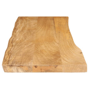 vidaXL Table Top 110x40x3.8 cm Live Edge Solid Wood Mango