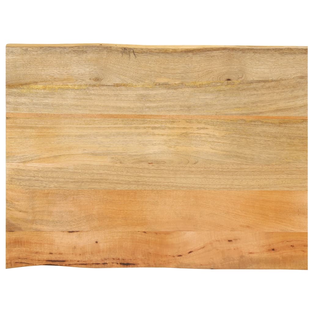 vidaXL Table Top 80x60x3.8 cm Live Edge Solid Wood Mango