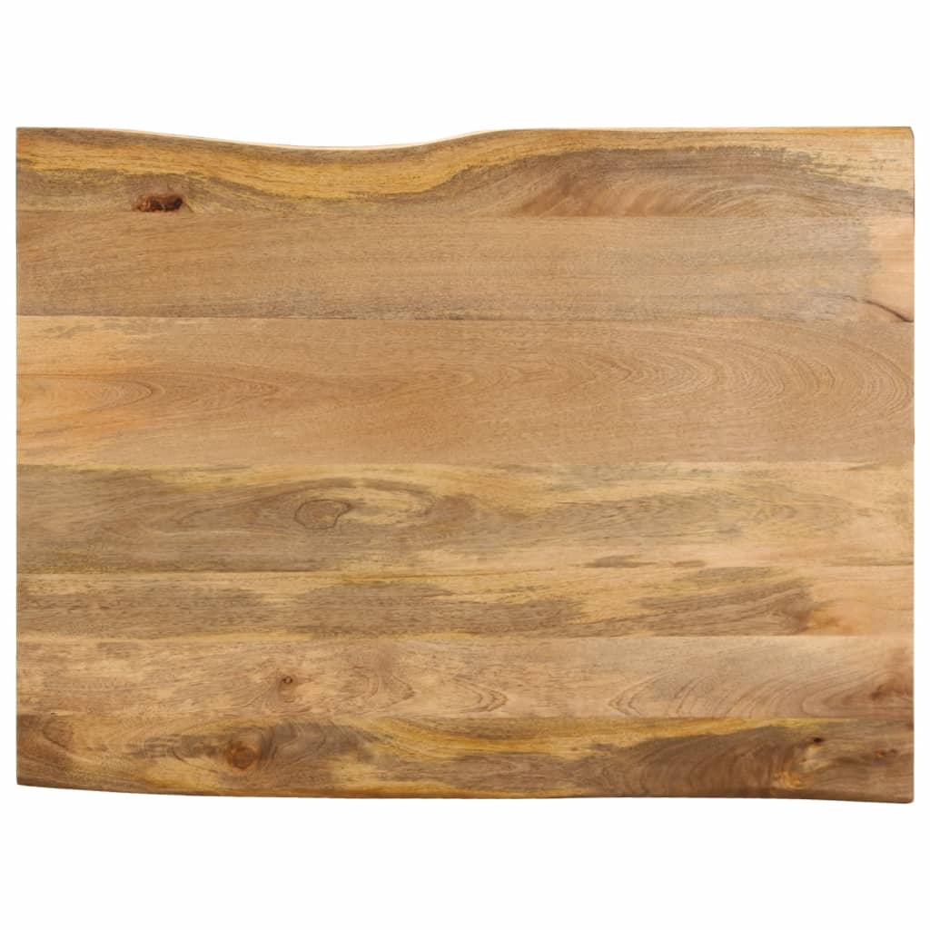 vidaXL Table Top 90x80x3.8 cm Live Edge Solid Wood Mango