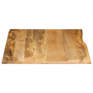 vidaXL Table Top 90x80x3.8 cm Live Edge Solid Wood Mango