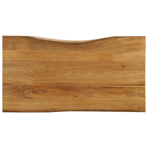 vidaXL Table Top 110x60x2.5 cm Live Edge Solid Wood Mango