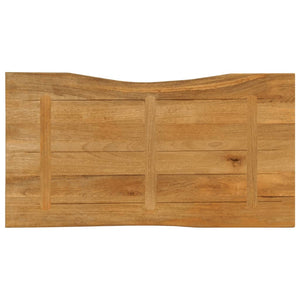 vidaXL Table Top 110x60x2.5 cm Live Edge Solid Wood Mango