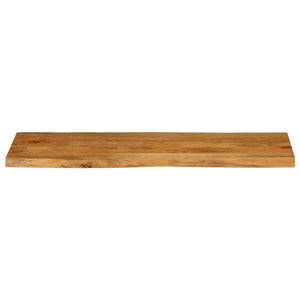 vidaXL Table Top 110x40x3.8 cm Live Edge Solid Wood Mango