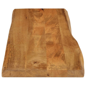 vidaXL Table Top 110x40x3.8 cm Live Edge Solid Wood Mango