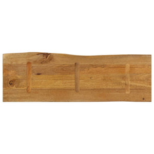 vidaXL Table Top 110x40x3.8 cm Live Edge Solid Wood Mango