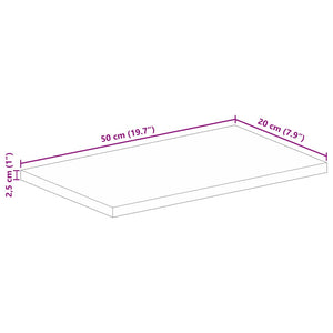 vidaXL Table Top 50x20x2.5 cm Rectangular Solid Wood Acacia